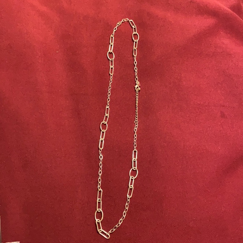 Silver necklace medium length